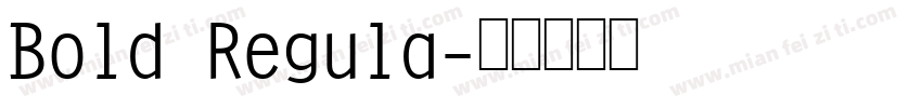 Bold Regula字体转换